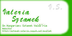 valeria sztanek business card